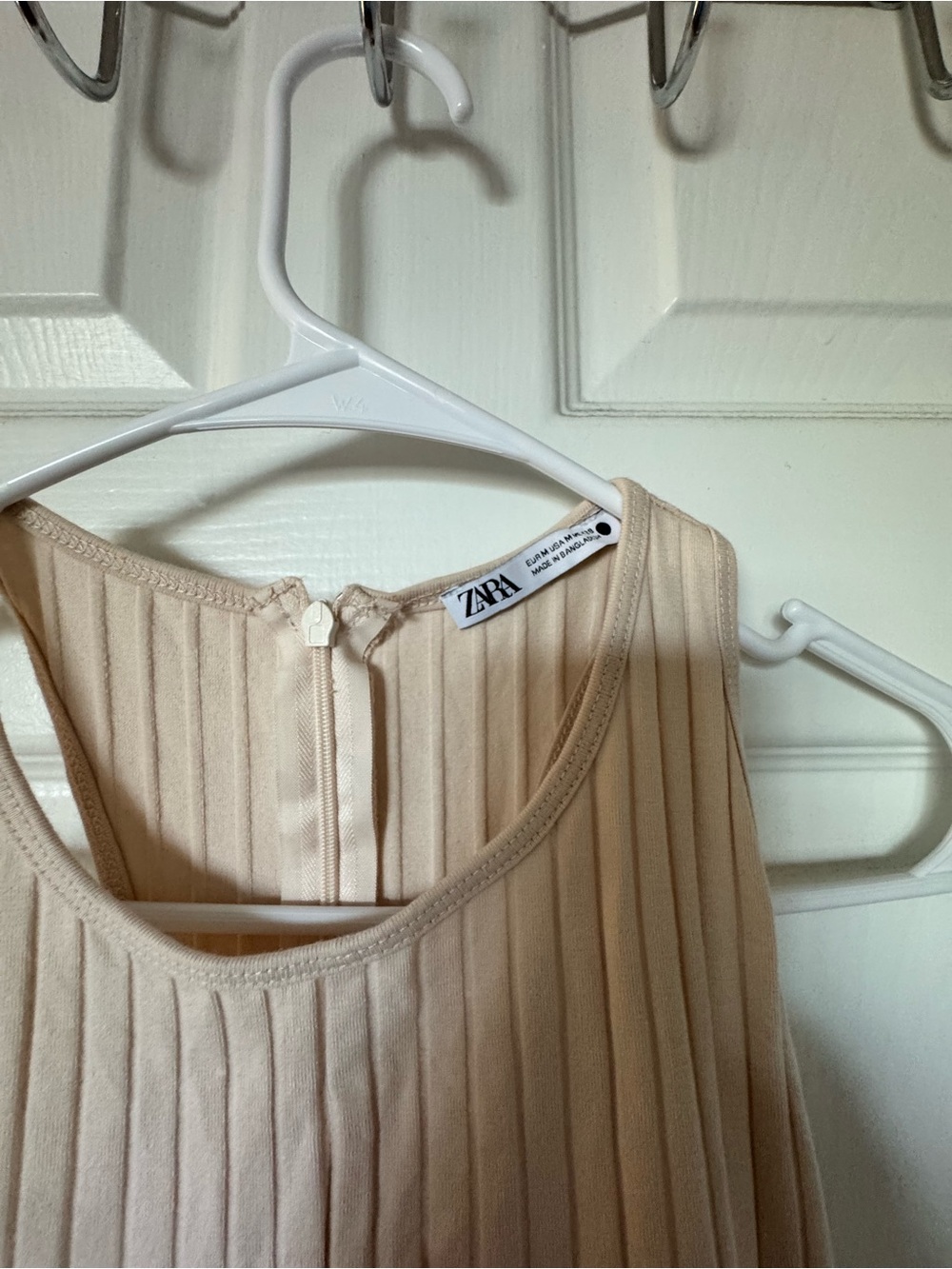 Zara Beige Ribbed Tank Top